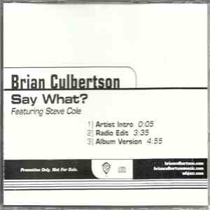 Brian Culbertson Featuring Steve Cole - Say What? download mp3 flac